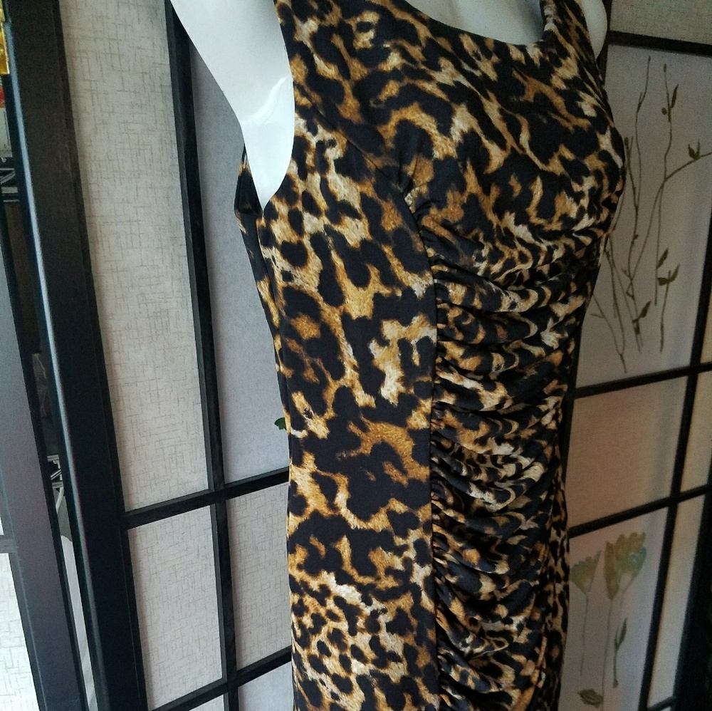 Calvin Klein leopard print dress 013